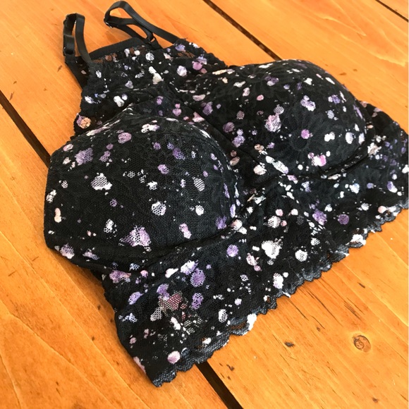 HOST PICK ✨ Victoria’s Secret PINK High Neck Black Lace Padded Bralette - Picture 3 of 10